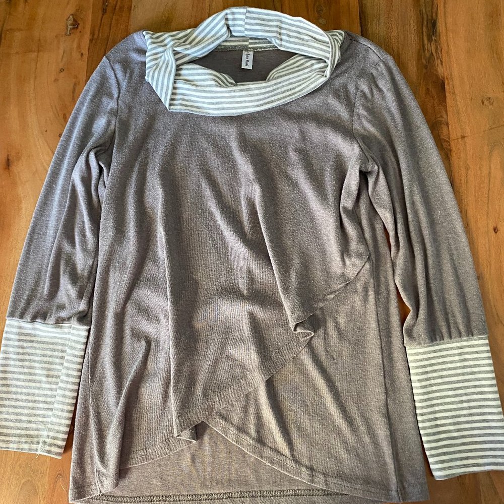 Leo Rosi Cowl Neck Tunic Sweater, S